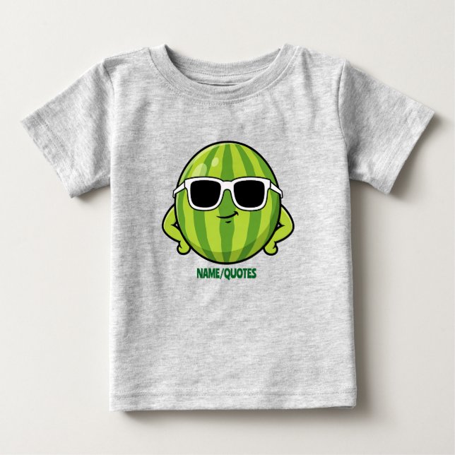 T-shirt Pour Bébé Lunettes de soleil pastèque cool graphique de dess (Devant)