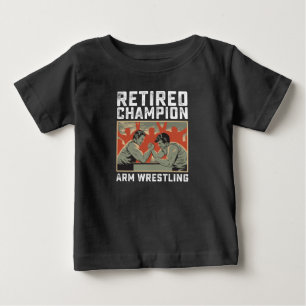 T-shirt Pour Bébé lutte de bras champion retiré