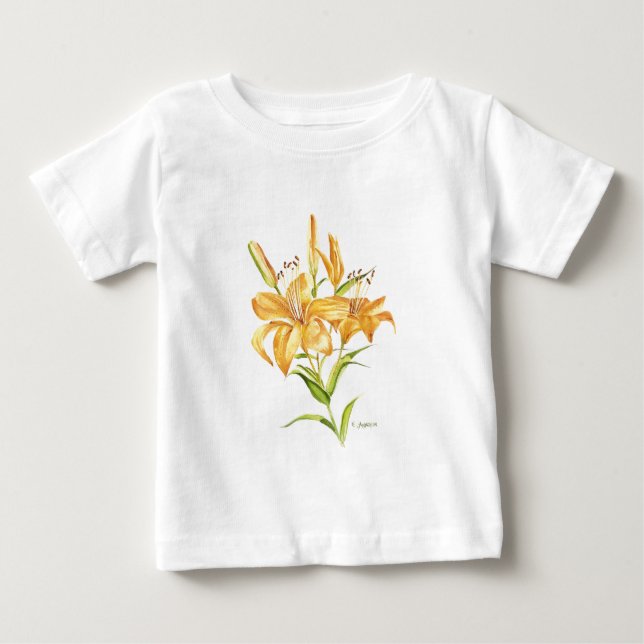 T-shirt Pour Bébé Lys de tigre (Devant)