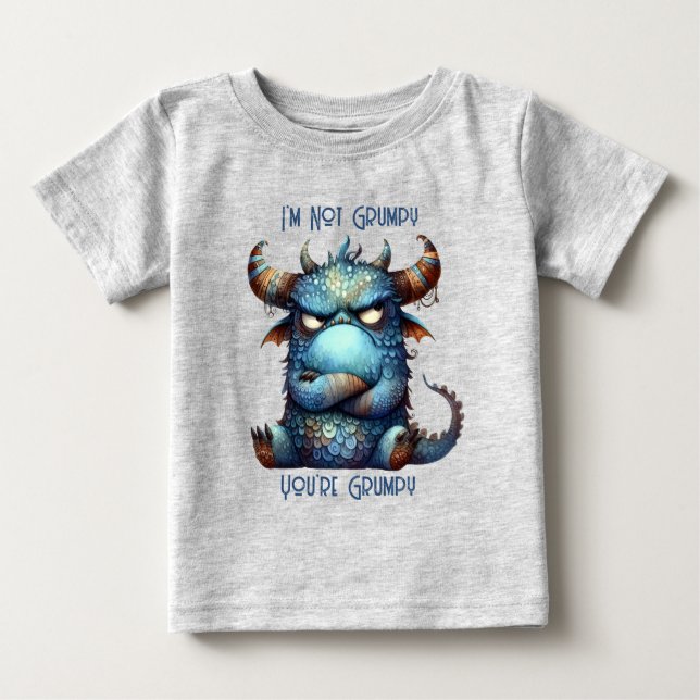 T-shirt Pour Bébé M. Grumpy Monster (Devant)