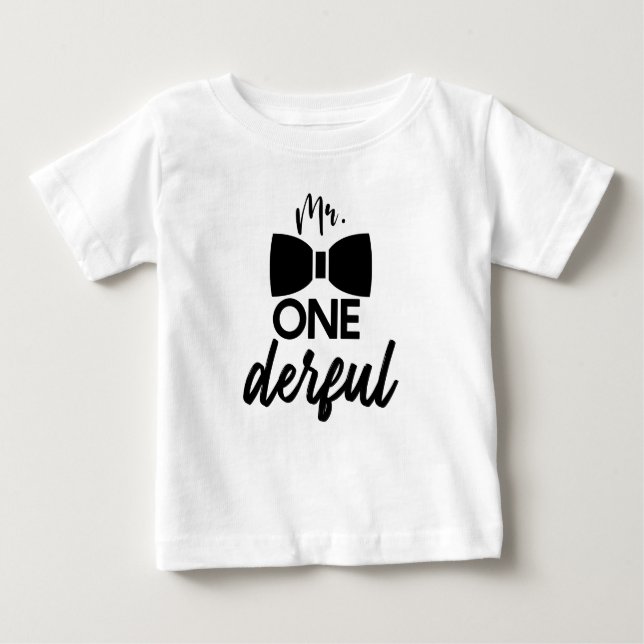 T-shirt Pour Bébé M. ONEderful 1er anniversaire (Devant)