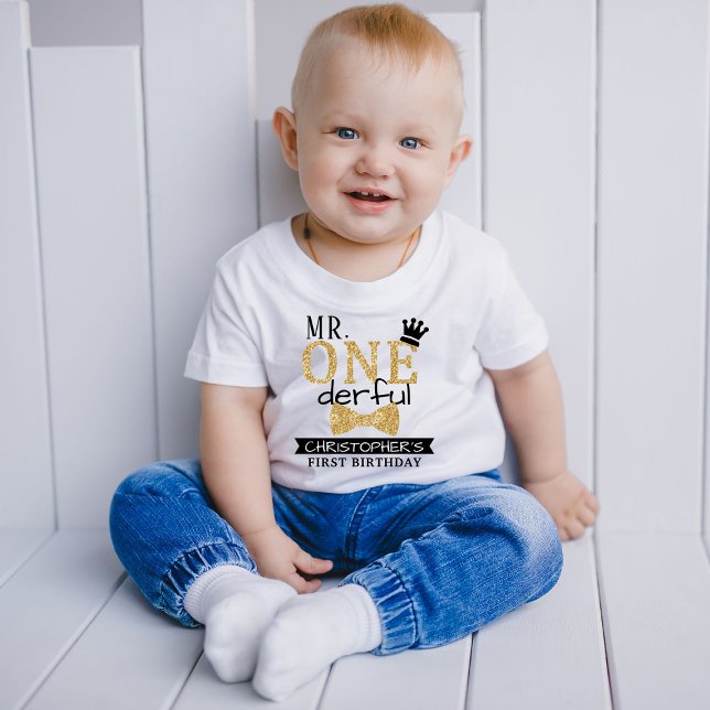 T-shirt Pour Bébé M. ONEderful 1er anniversaire (Créateur téléchargé)