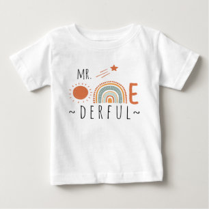 T-shirt Pour Bébé M. Onederful Boho Arc-en-ciel premier enfant