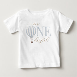 T-shirt Pour Bébé M. Onederful Hot Air Balloon 1er anniversaire