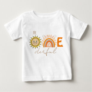 T-shirt Pour Bébé M.Onederful Rainbow et Sun Party Baby 1er annivers