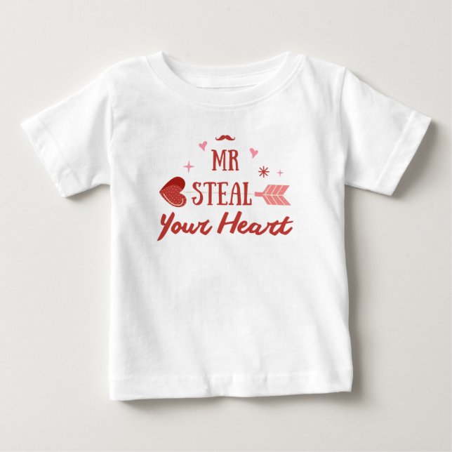 T-shirt Pour Bébé M. vole ton coeur (Devant)