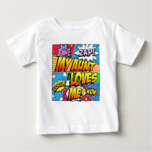 T-shirt Pour Bébé Ma bande dessinée de tante Loves Me