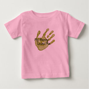 T-shirt Pour Bébé "Ma bonne d'enfants m'aime" - vert