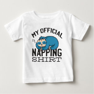T-shirt Pour Bébé Ma chemise de sieste officielle - Lazy sombrer Slo