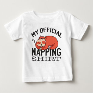 T-shirt Pour Bébé Ma chemise de sieste officielle - Lazy sombrer Slo