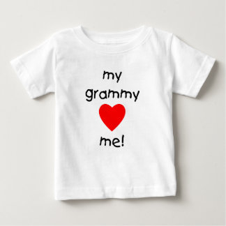 T-shirt Pour Bébé ma grammy m'aime