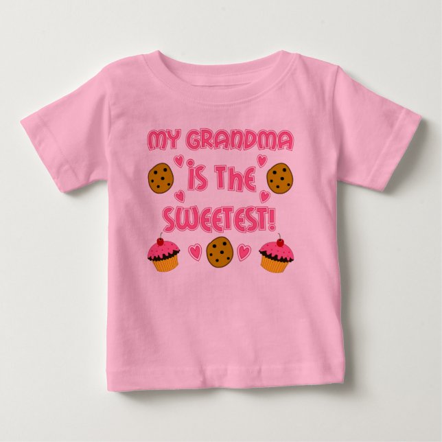 T-shirt Pour Bébé Ma grand-mère (Devant)