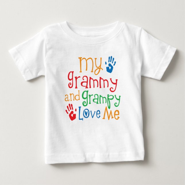 T-shirt Pour Bébé Ma grand-mère et mon grand-enfant (Devant)