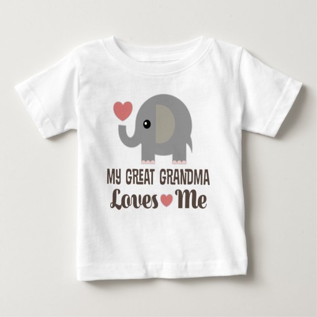 T-shirt Pour Bébé Ma Grand-Mère M'Aime (Devant)