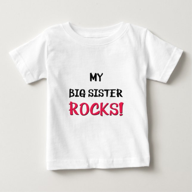T-shirt Pour Bébé Ma Grande Soeur Rocks (Devant)