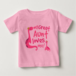 T-shirt Pour Bébé Ma grande tante Love Me Dinosaur