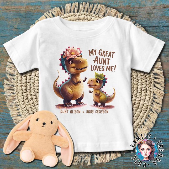 T-shirt Pour Bébé Ma Grande Tante M'Aime (Créateur téléchargé)