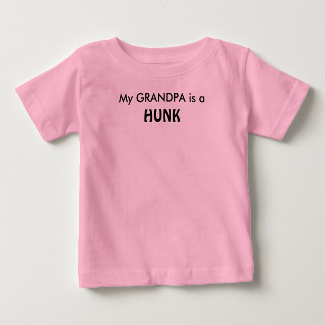 T-shirt Pour Bébé Ma GRANDPA est une, HUNK (Devant)