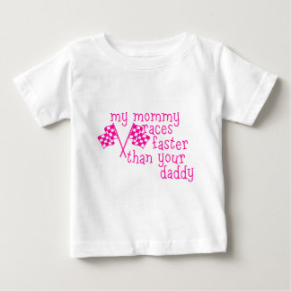 T-shirt Pour Bébé Ma Maman Est Plus Vite Que Ton Papa