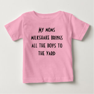 T-shirt Pour Bébé Ma maman milkshake amène tous les garçons dans la 