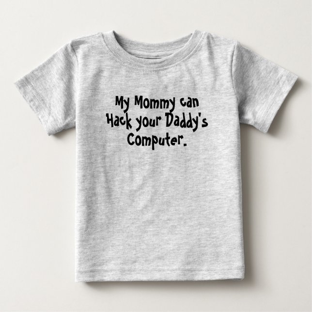 T-shirt Pour Bébé Ma maman peut entailler votre papa (Devant)