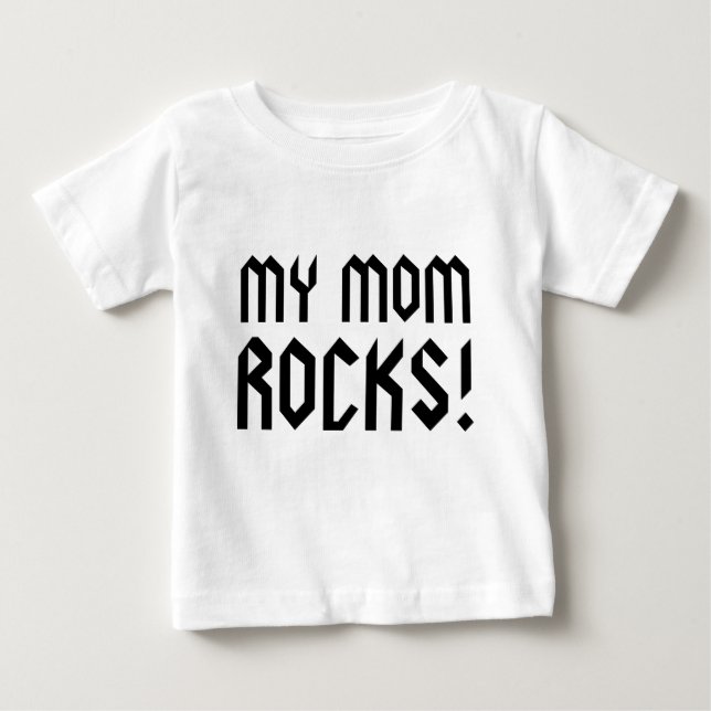 T-shirt Pour Bébé Ma maman Rocks ! (Devant)