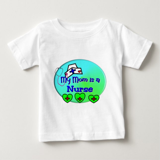 T-shirt Pour Bébé "MA MÈRE est infirmière" Pour les enfants infirmiè (Devant)