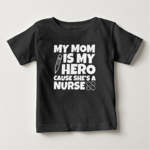 T-shirt Pour Bébé Ma mère est mon héros parce qu'elle est une infirm