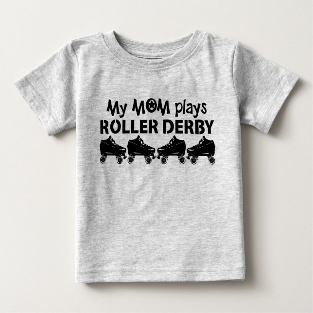 T-shirt Pour Bébé Ma mère joue au Roller Derby, au Roller Sking (Devant)