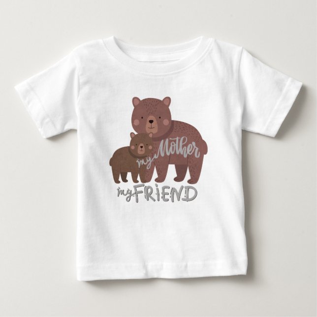 T-shirt Pour Bébé Ma mère Mon ami (Devant)