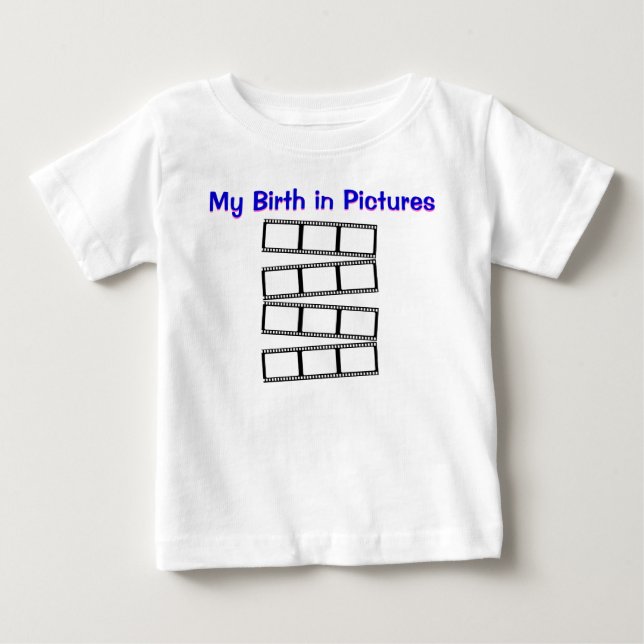 T-shirt Pour Bébé Ma naissance en images (Devant)