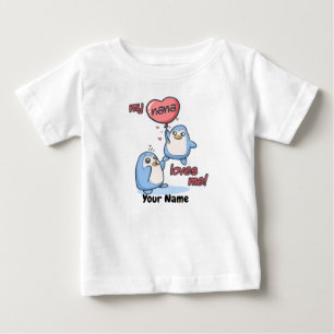 T-shirt Pour Bébé Ma Nana M'Aime Les Pingouins