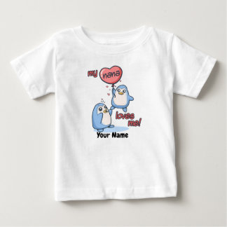 T-shirt Pour Bébé Ma Nana M'Aime Les Pingouins