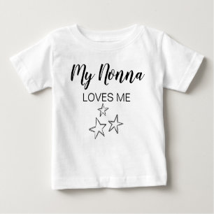 T-shirt Pour Bébé Ma Nonna m'aime grand-mère mignon Baby shower