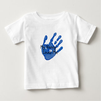 T-shirt Pour Bébé "Ma Nounou m'aime"-Bleu