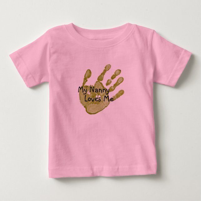 T-shirt Pour Bébé "Ma Nounou m'aime"-Vert (Devant)