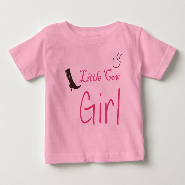T-shirt Pour Bébé Ma petite cow girl (Devant)