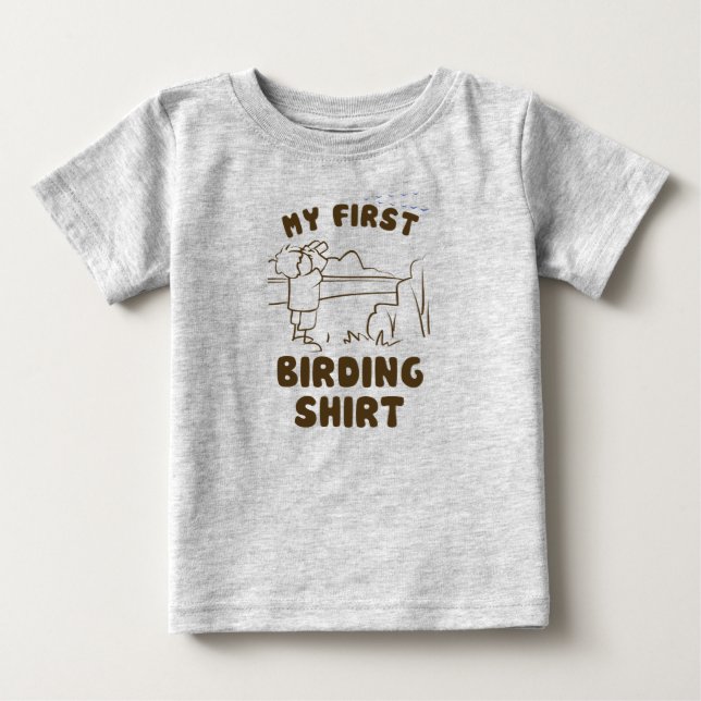 T-shirt Pour Bébé Ma première chemise à oiseaux (Devant)