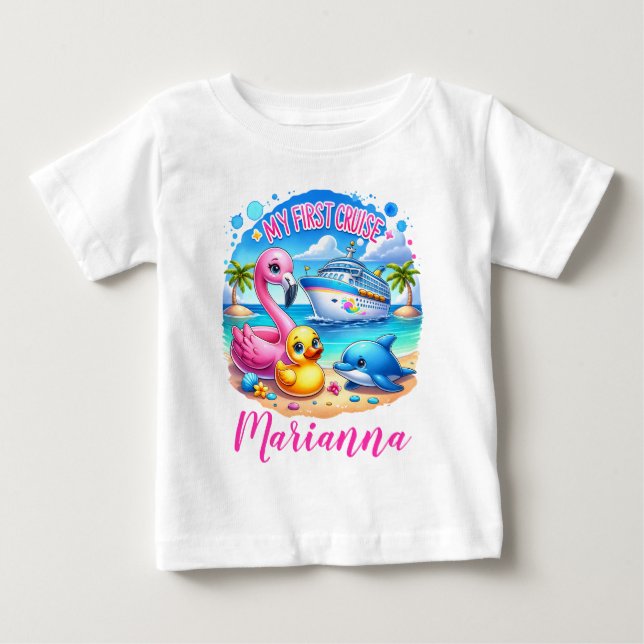 T-shirt Pour Bébé Ma première chemise bébé de croisière (Devant)
