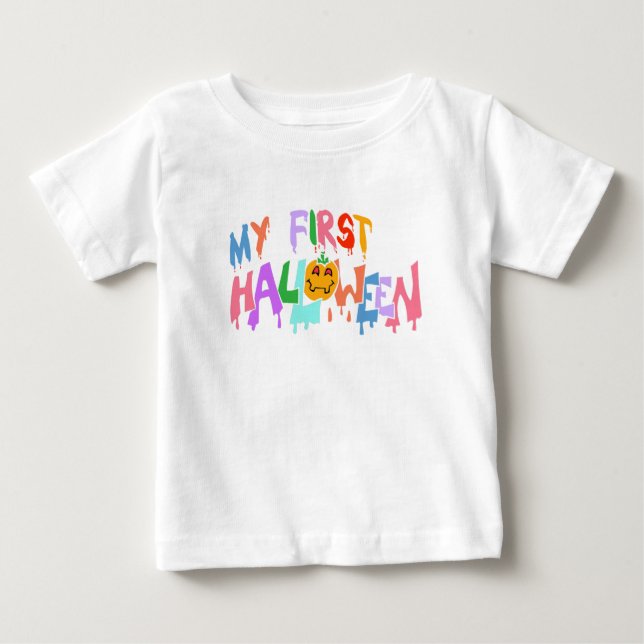 T-shirt Pour Bébé Ma première chemise d'Halloween - Tee-shirt bébé m (Devant)