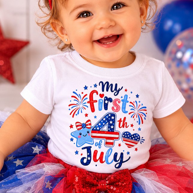 T-shirt Pour Bébé Ma première chemise du 4 juillet (Créateur téléchargé)