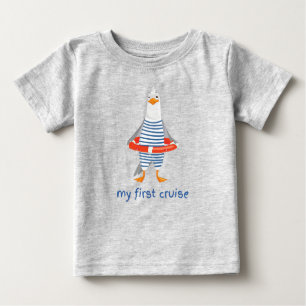 T-shirt Pour Bébé Ma première croisière bébé en pingouin de croisièr