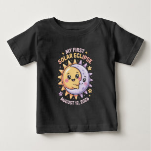 T-shirt Pour Bébé Ma Première Éclipse Solaire 12 Août 2026 Astronomi