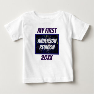 T-shirt Pour Bébé Ma première famille Réunion Marine Blue Keepsaké