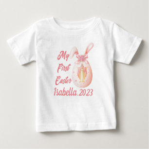 T-shirt Pour Bébé Ma première religieuse de Pâques Jésus Lapin Oeufs