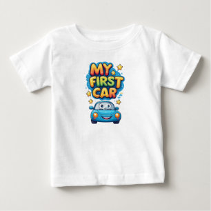 T-shirt Pour Bébé Ma première voiture Dessin animé mignon Enfants Co