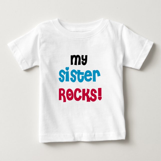 T-shirt Pour Bébé Ma sœur déchire (Devant)