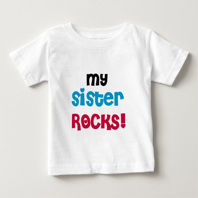 T-shirt Pour Bébé Ma sœur déchire (Devant)