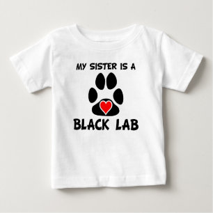 T-shirt Pour Bébé Ma Soeur Est Un Laboratoire Noir