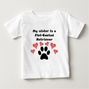 T-shirt Pour Bébé Ma Soeur Est Un Retriqueur Plat